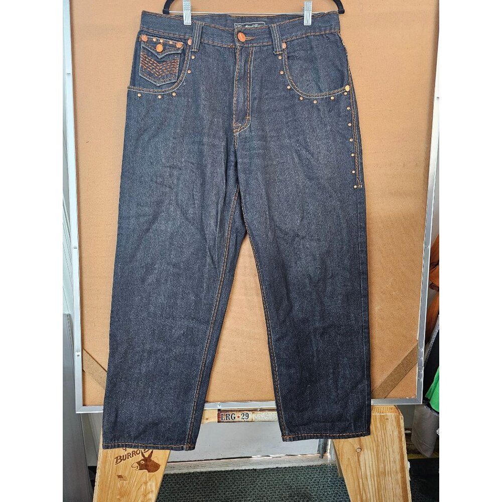 VTG Knockout Jeans 38 Baggy Y2K Skater Wide Pipe Leg 38x32